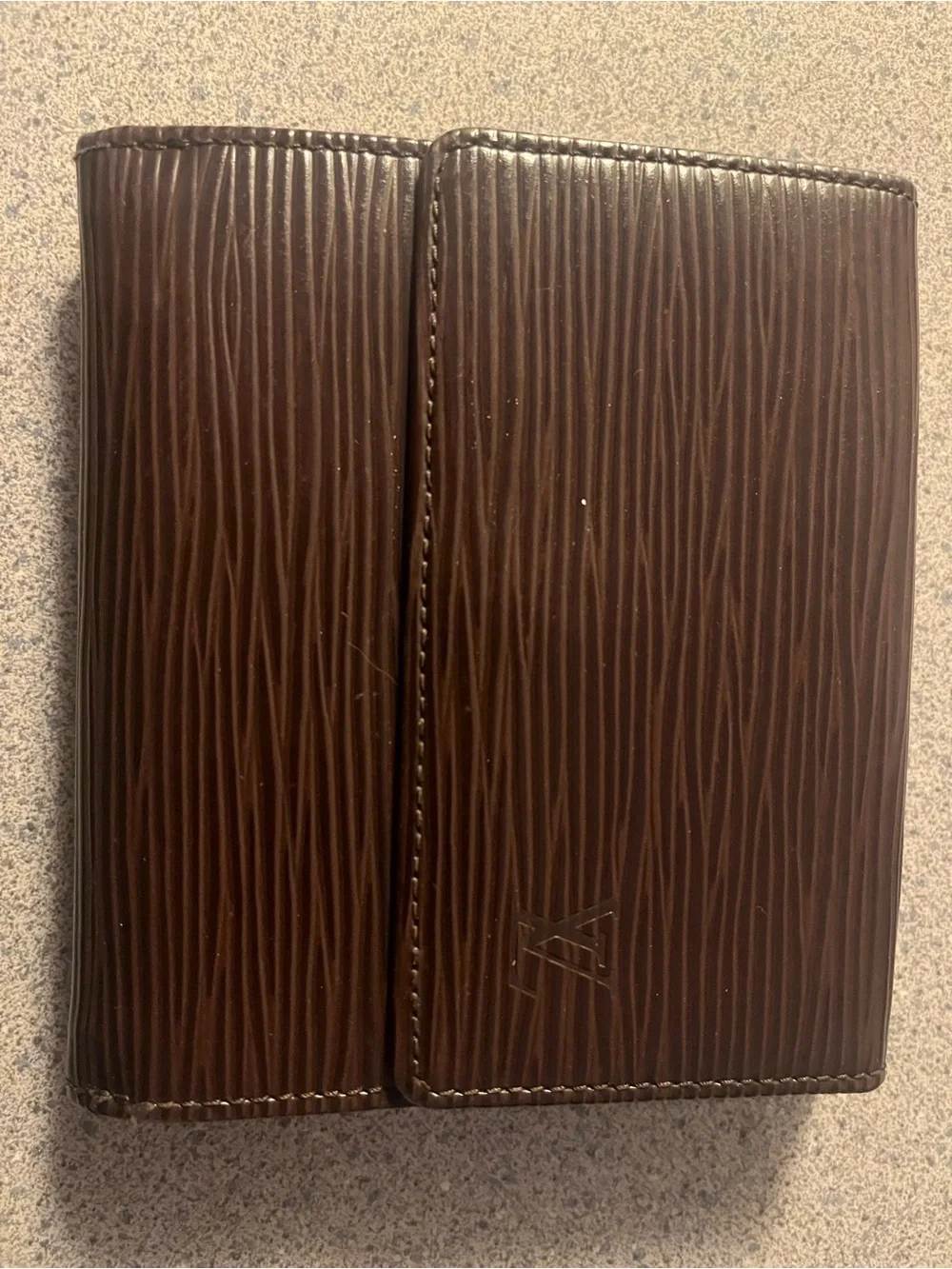 Louis Vuitton Brown Textured Epi Leather Card & Key Holder